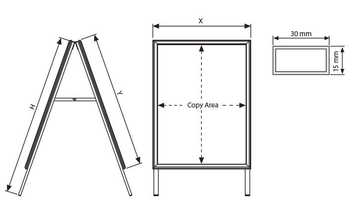 Sendvič (A-Tabla) info tabla LUX 32mm